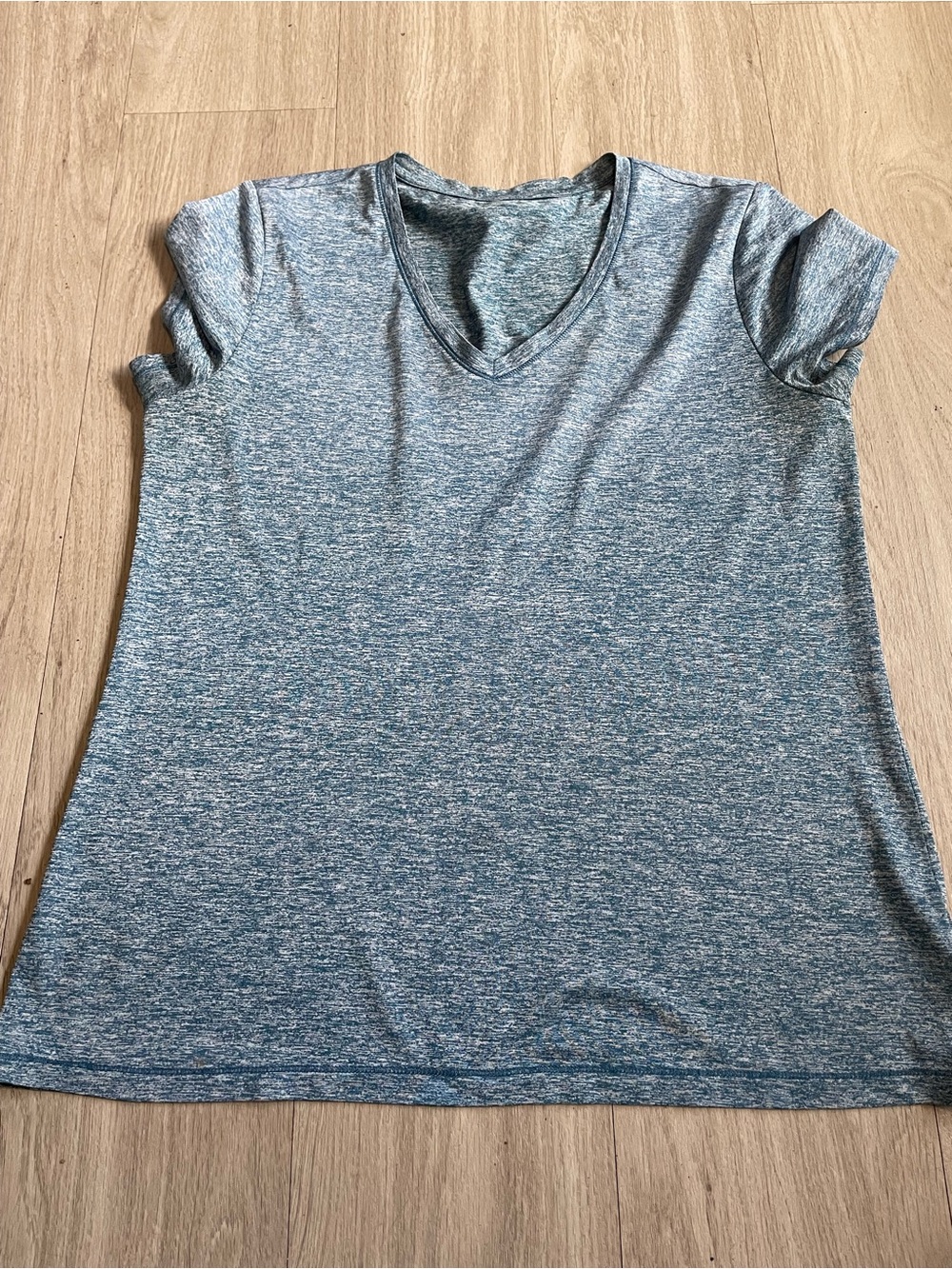 Women's Heather Blue V-Neck Tee